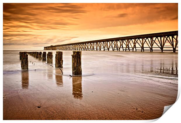 The Old Piers, North Sands, Hartlepool. UK Print by David Lewins (LRPS)