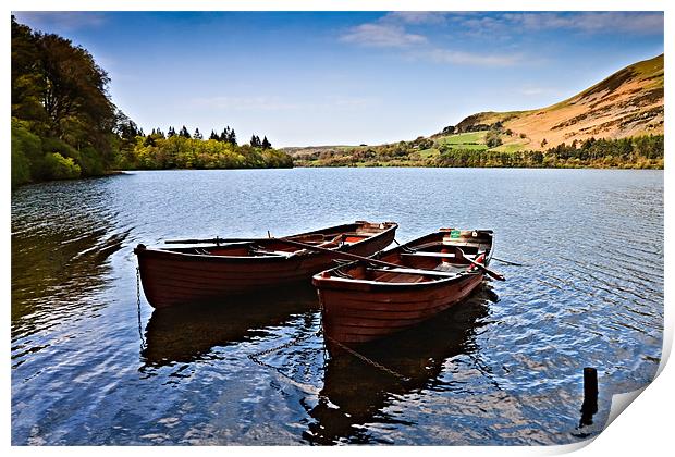 Boats on Loweswater, Cumbria Print by David Lewins (LRPS)