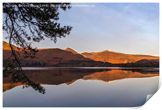 Catbells Reflection Print by David Lewins (LRPS)