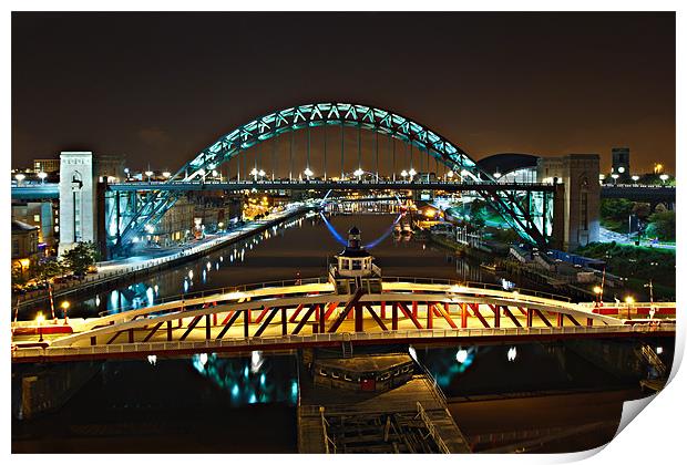 Bridges of the River Tyne, Newcastle. UK Print by David Lewins (LRPS)