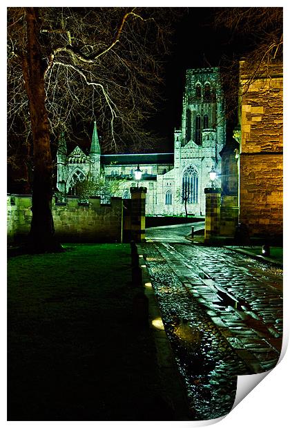 Durham Cathedral - Night View Print by David Lewins (LRPS)