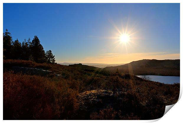 Harbottle Lake, Northumberland National Park Print by David Lewins (LRPS)