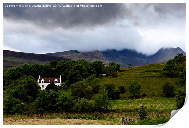 Traditional House - Isle of Skye Print by David Lewins (LRPS)
