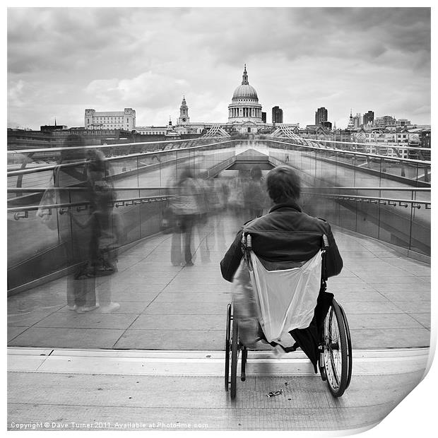 Invisible ..... Millennium Bridge, London Print by Dave Turner