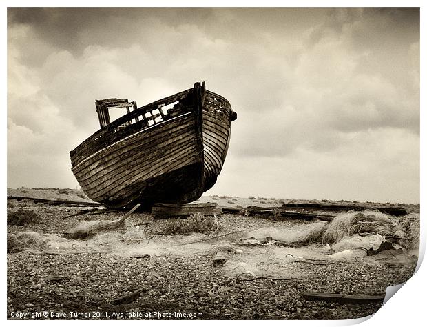 Dungeness Boat, Kent Print by Dave Turner