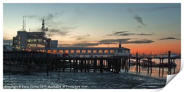 Gravesend Pier at Sunset, Kent Print by Dave Turner