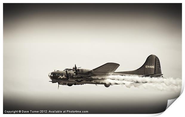 B-17 Flying Fortress Sally B Print by Dave Turner