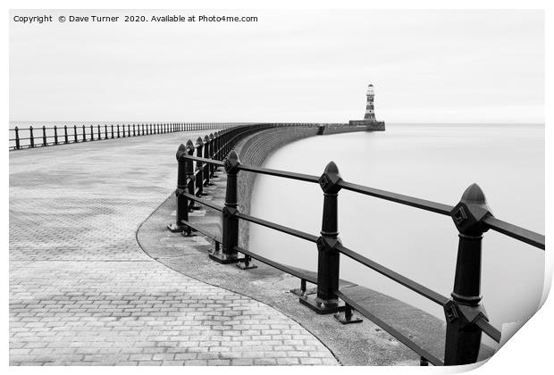 Roker Pier, Sunderland Print by Dave Turner