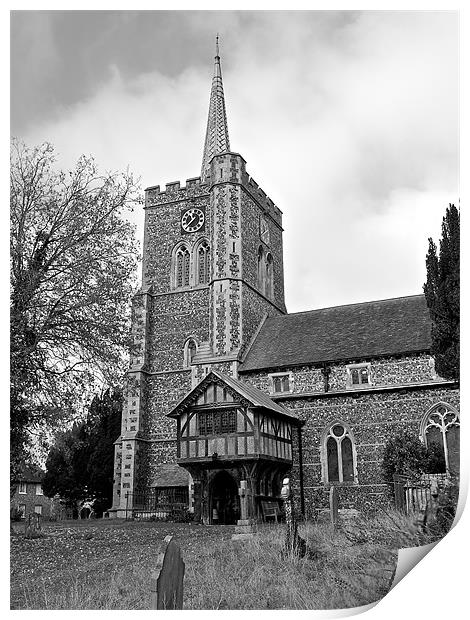 St Mary The Virgin, Radwinter Print by Robert Geldard