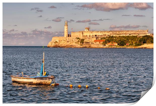 Afternoon Sun over Havana Bay Print by Dianne 