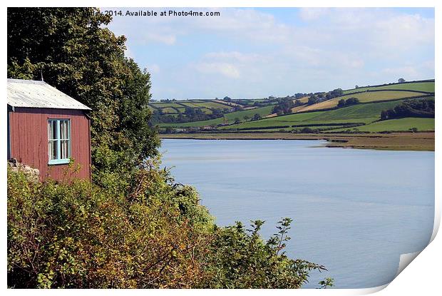  Dylan Thomas.The Writing Shed. Taf Estuary. Print by paulette hurley