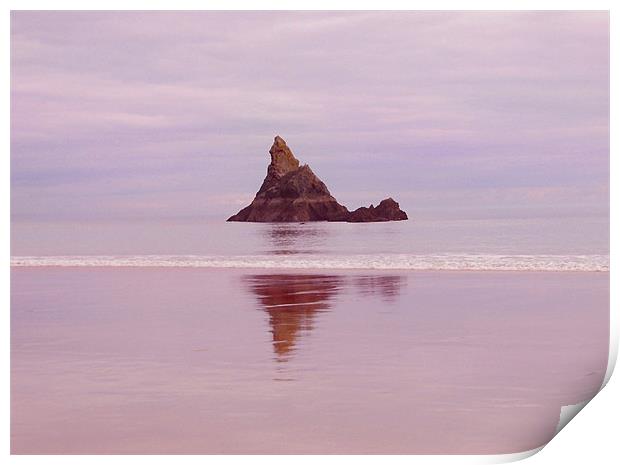 Broad Haven South, Church Rock, Pembrokeshire, Wal Print by paulette hurley