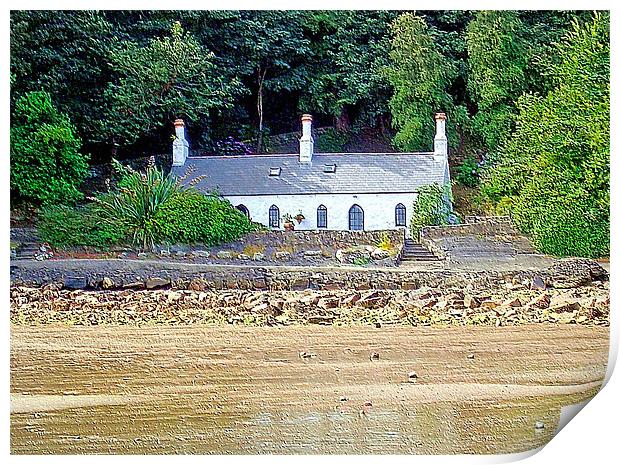 Abersoch,Llanbedrog Beach Cottage. Print by paulette hurley