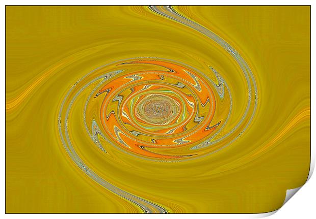 Olive Abstract Swirl Print by paulette hurley