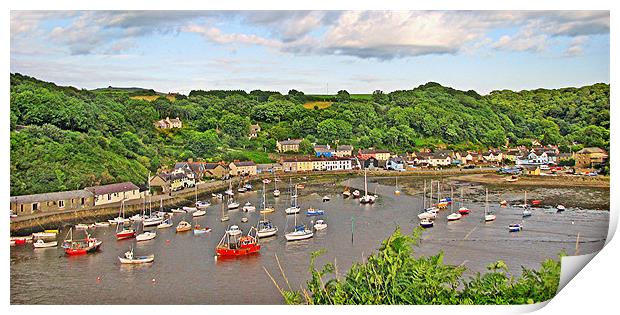 Fishguard Harbour By Day.Wales. Print by paulette hurley
