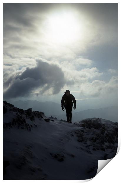 Winter on Snowdon Print by Andrew Millington