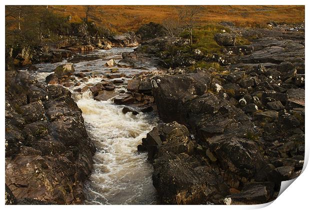 River Etive - Glencoe Print by Peter Elliott 