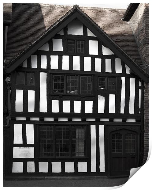 Timber Framed House - Stratford-Upon-Avon Print by Peter Elliott 