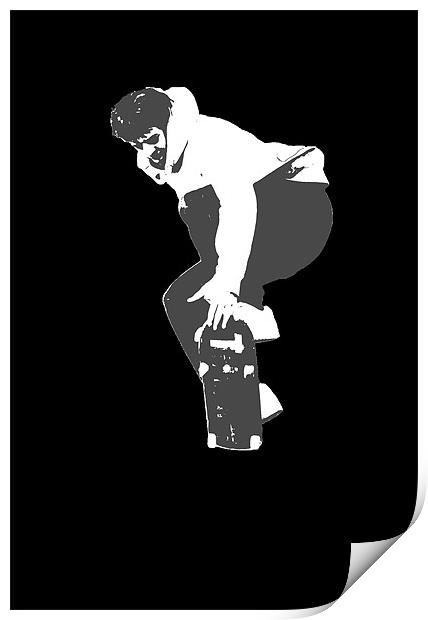 Graphic Skater Print by Donna Collett