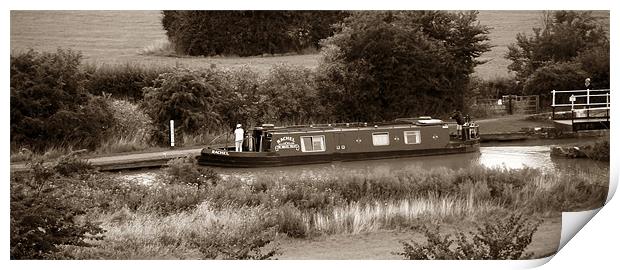 Canal Boat Print by Donna Collett