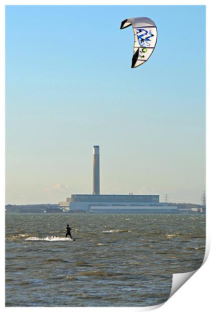 Kite Surfing Print by Donna Collett