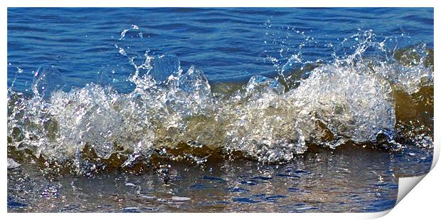 wave splash Print by Donna Collett