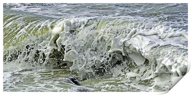 frothy waves Print by Donna Collett