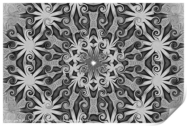 Chic Kaleidoscope Print by Donna Collett