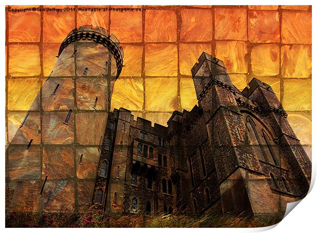 Arundel Castle at Sunset Print by Ian Jeffrey