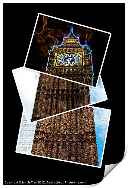 Big Ben Print by Ian Jeffrey