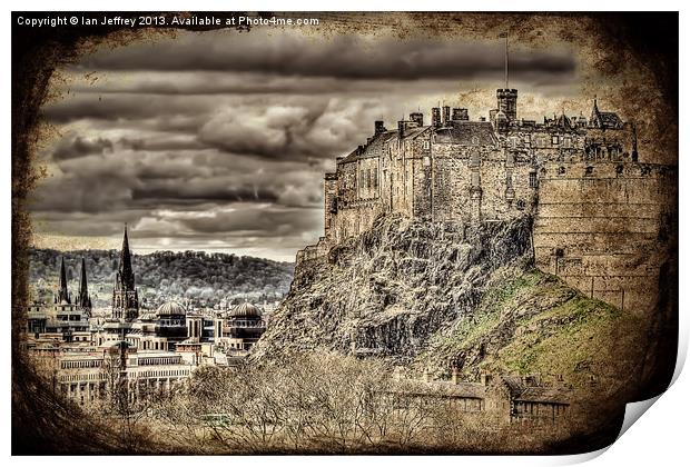 Edinburgh Castle Print by Ian Jeffrey