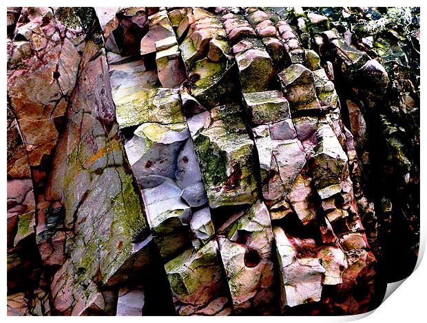 Coloured rocks Print by Ian Jeffrey