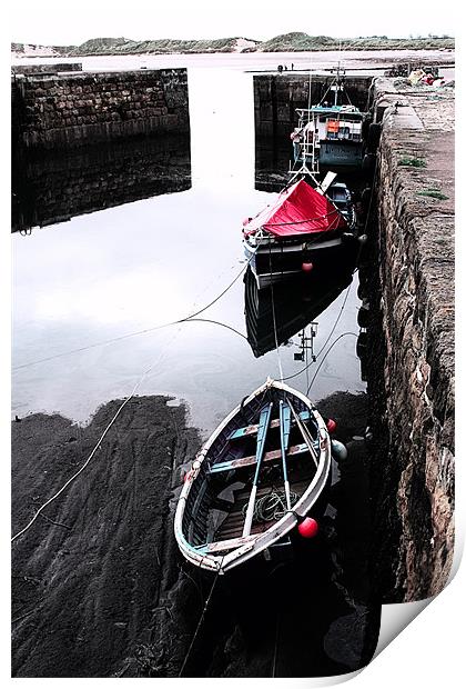 Beadnell Harbour Print by Ian Jeffrey