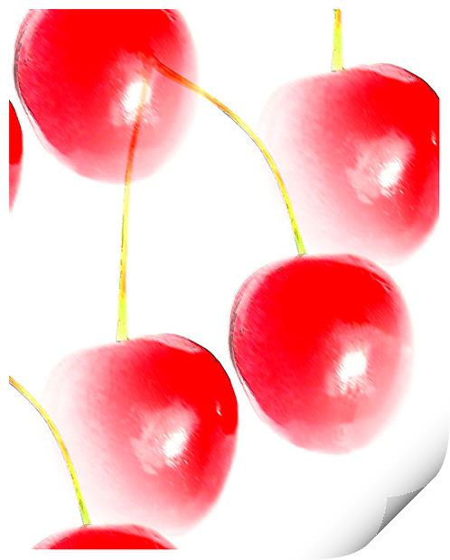 Cherries Print by Ian Jeffrey