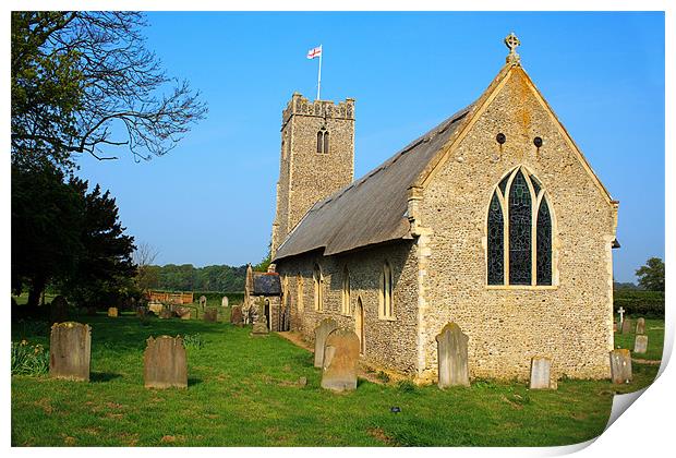 Thatched Church Print by Ian Jeffrey