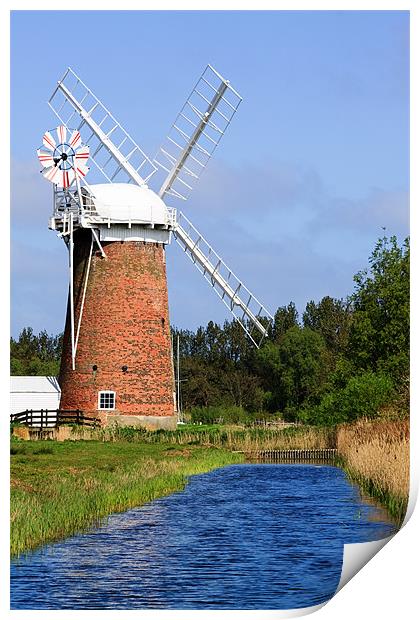 Horsey Windpump Print by Ian Jeffrey