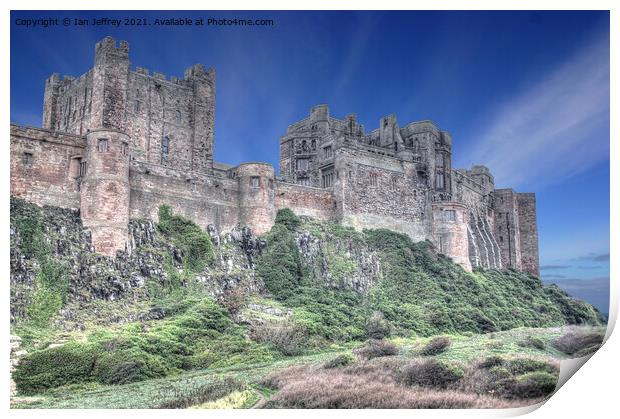Bamburgh Castle Print by Ian Jeffrey