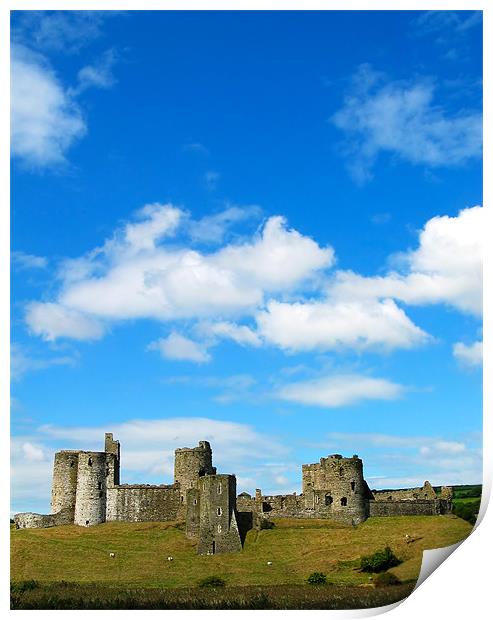 Kidwelly Castle Print by Nic Christie