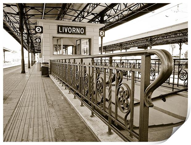 Livorno Train Station Print by Nic Christie