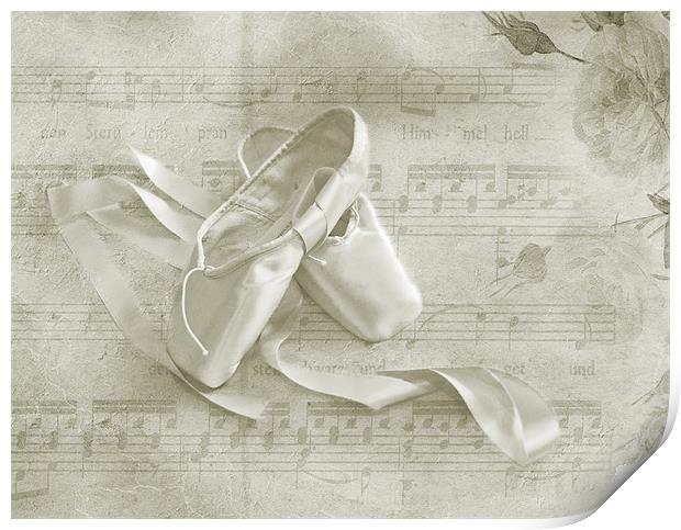 Ballet Shoes Print by Dawn Cox