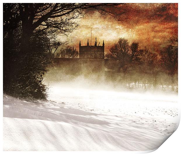 St lukes in the snow Print by Dawn Cox