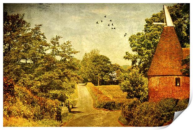 The Old Oast Print by Dawn Cox