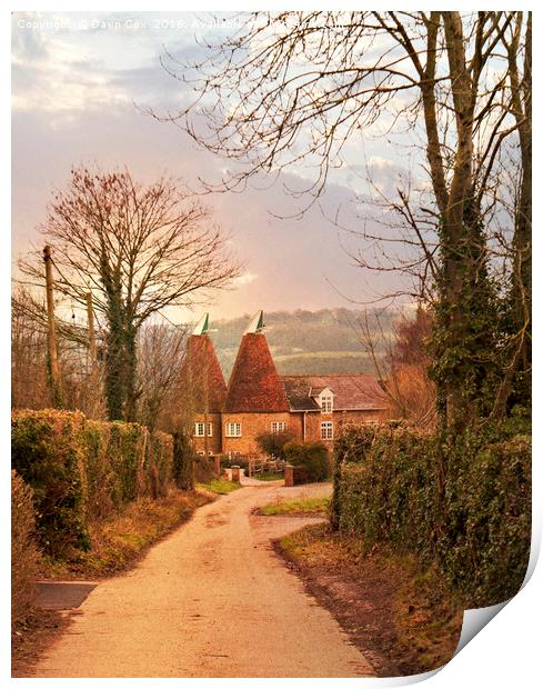 Oast House Print by Dawn Cox