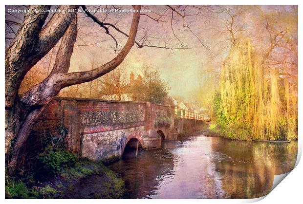 River Darenth, Kent Print by Dawn Cox