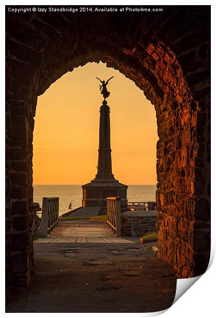 Aberystwyth War Memorial at sunset Print by Izzy Standbridge