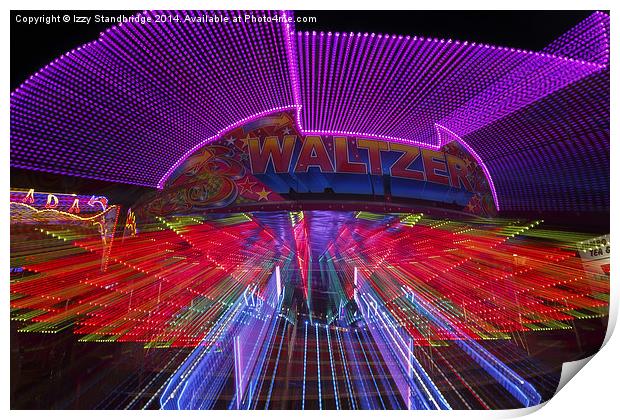  Zoomburst picture of the Waltzer funfair ride Print by Izzy Standbridge