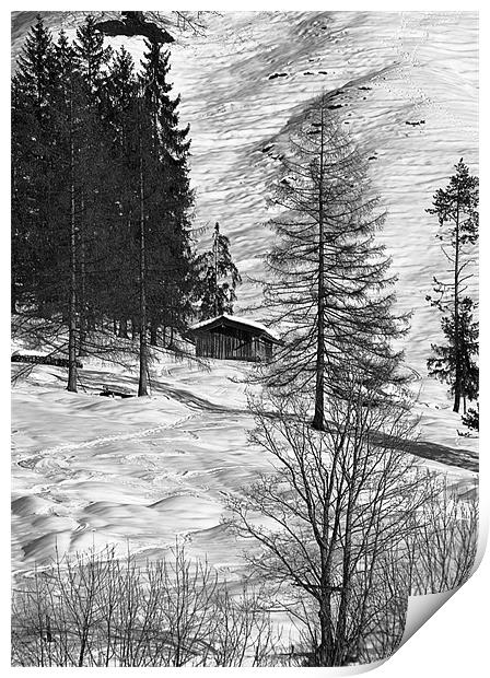 mountain retreat Print by richard downes