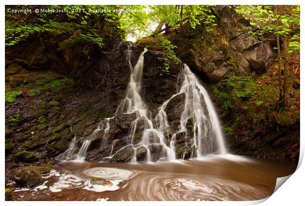 Fairy Glen Waterfalls, Inverness Print by Mohit Joshi