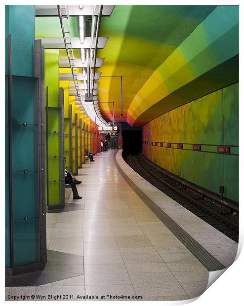 Munich U-Bahn - No.2 Print by Wyn Blight
