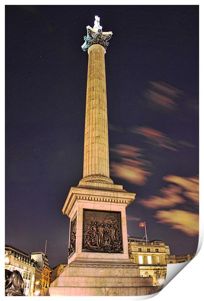 Nelson's Column, Trafalgar Square Print by Phil Hall